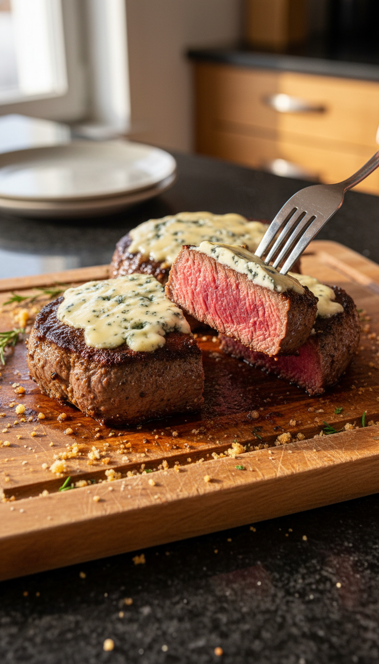 Filet Mignon mit Blauschimmelkäse​