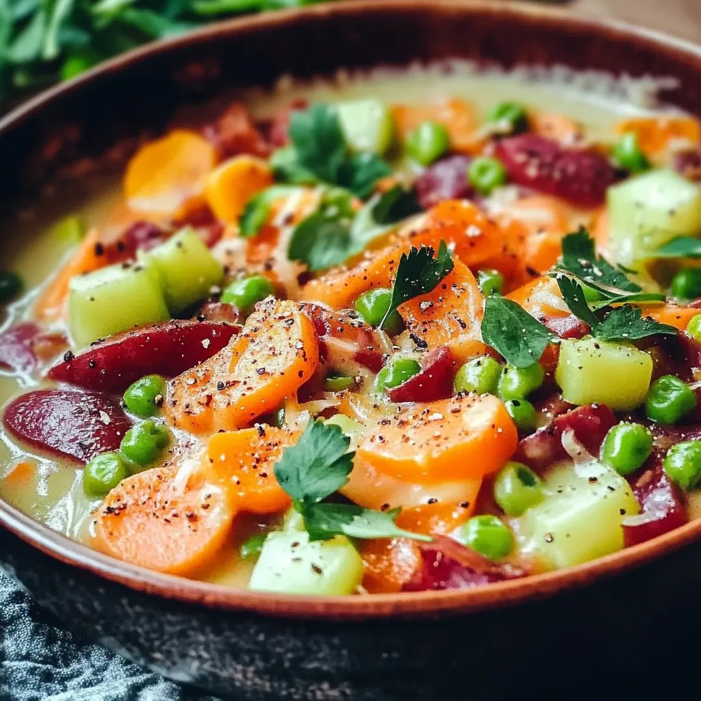 Kohlrabieintopf mit Cabanossi