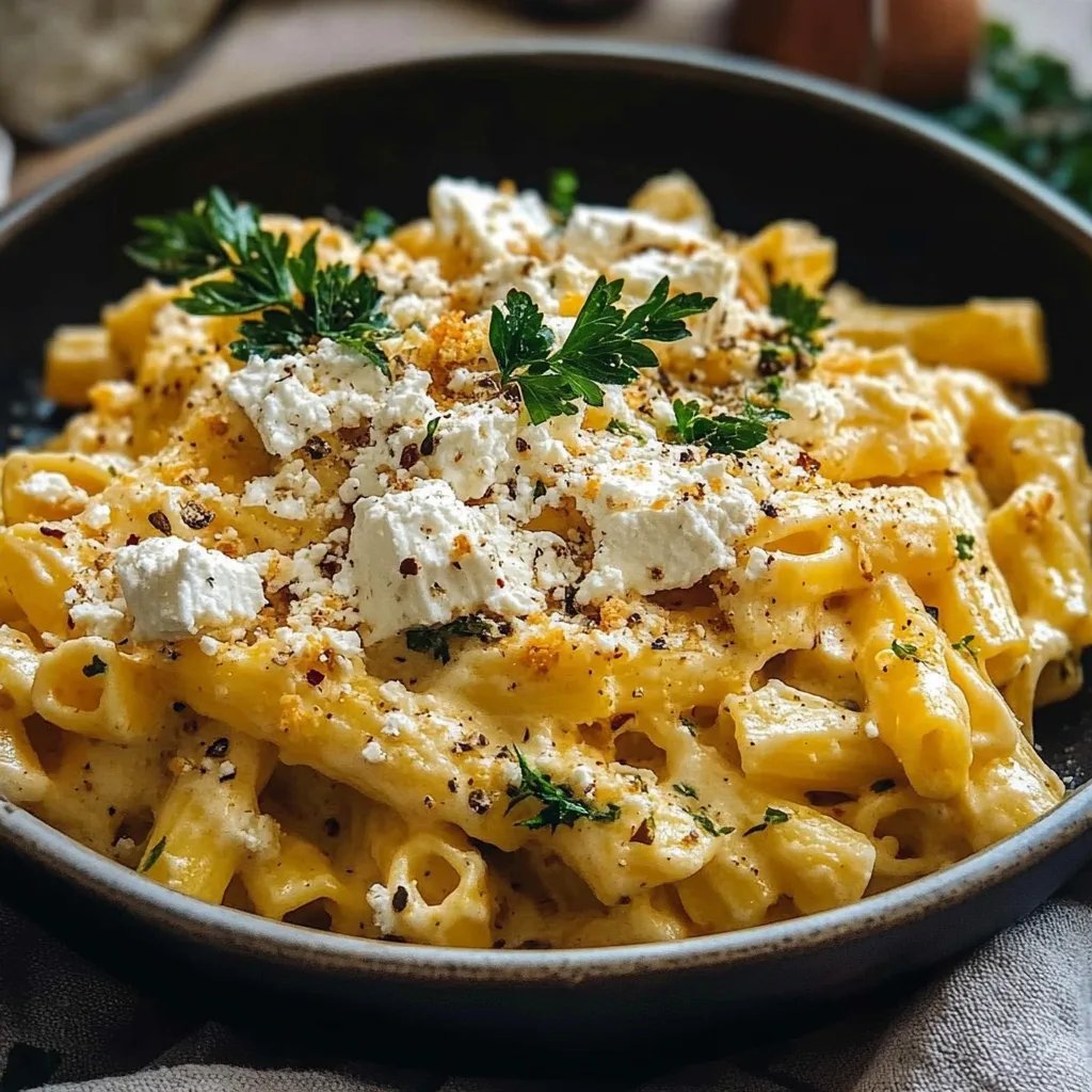 Kürbis Feta Pasta