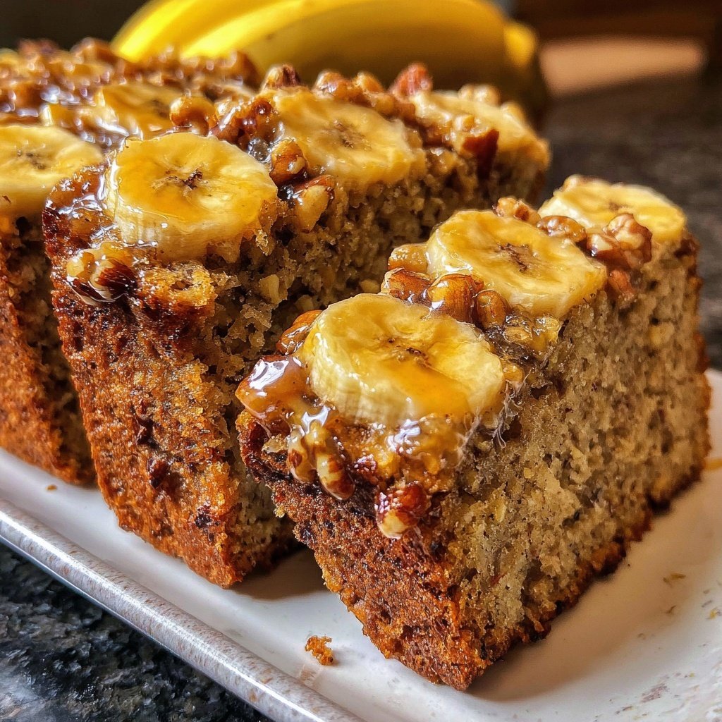 Bananen Nussbrote mit Honig Glasur