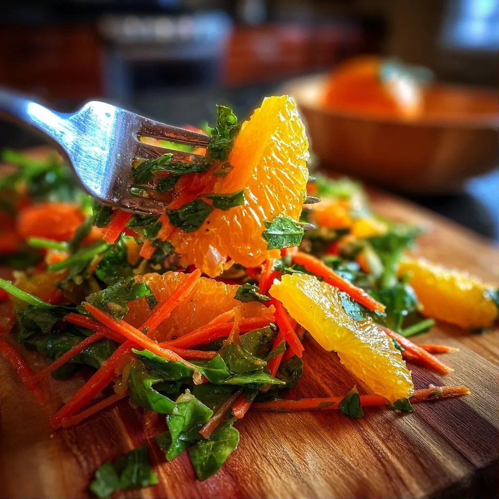 Salat mit Karotte Orange