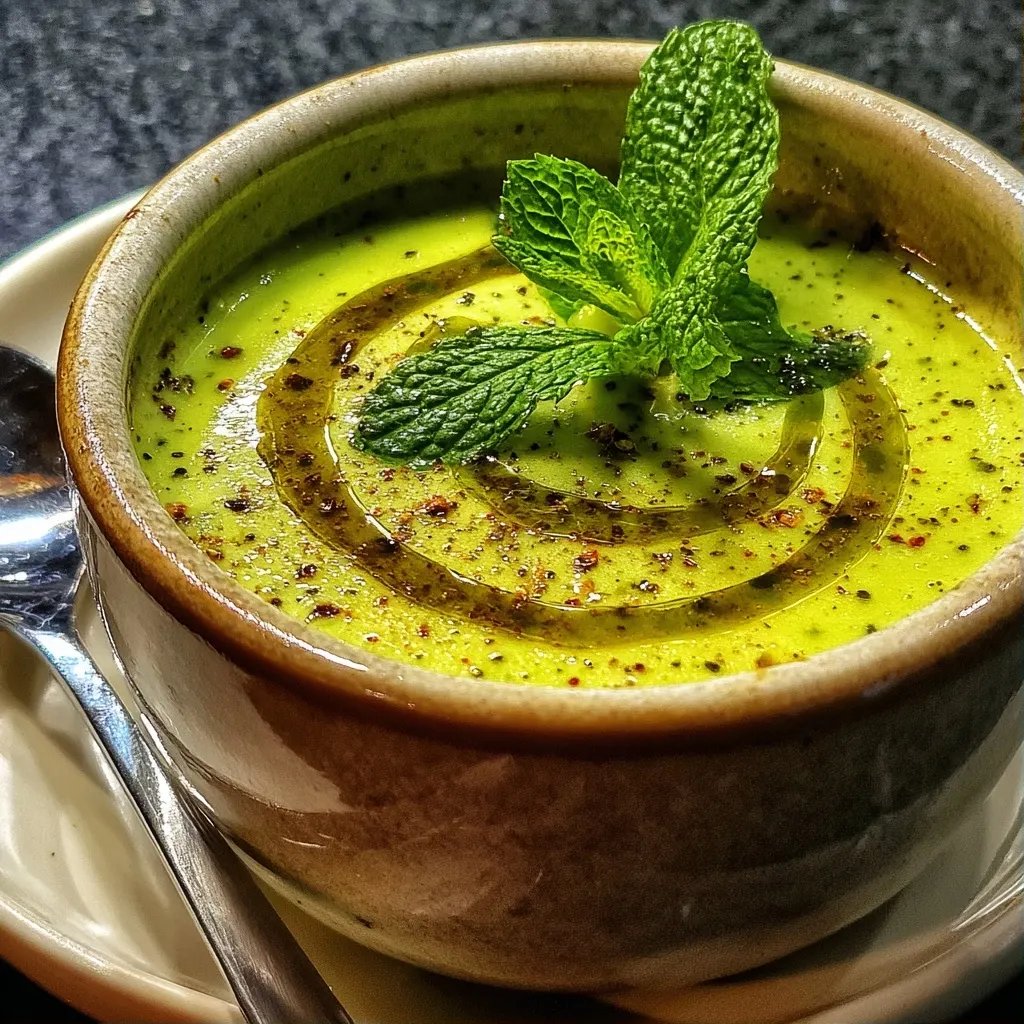 Kalte Erbsensuppe