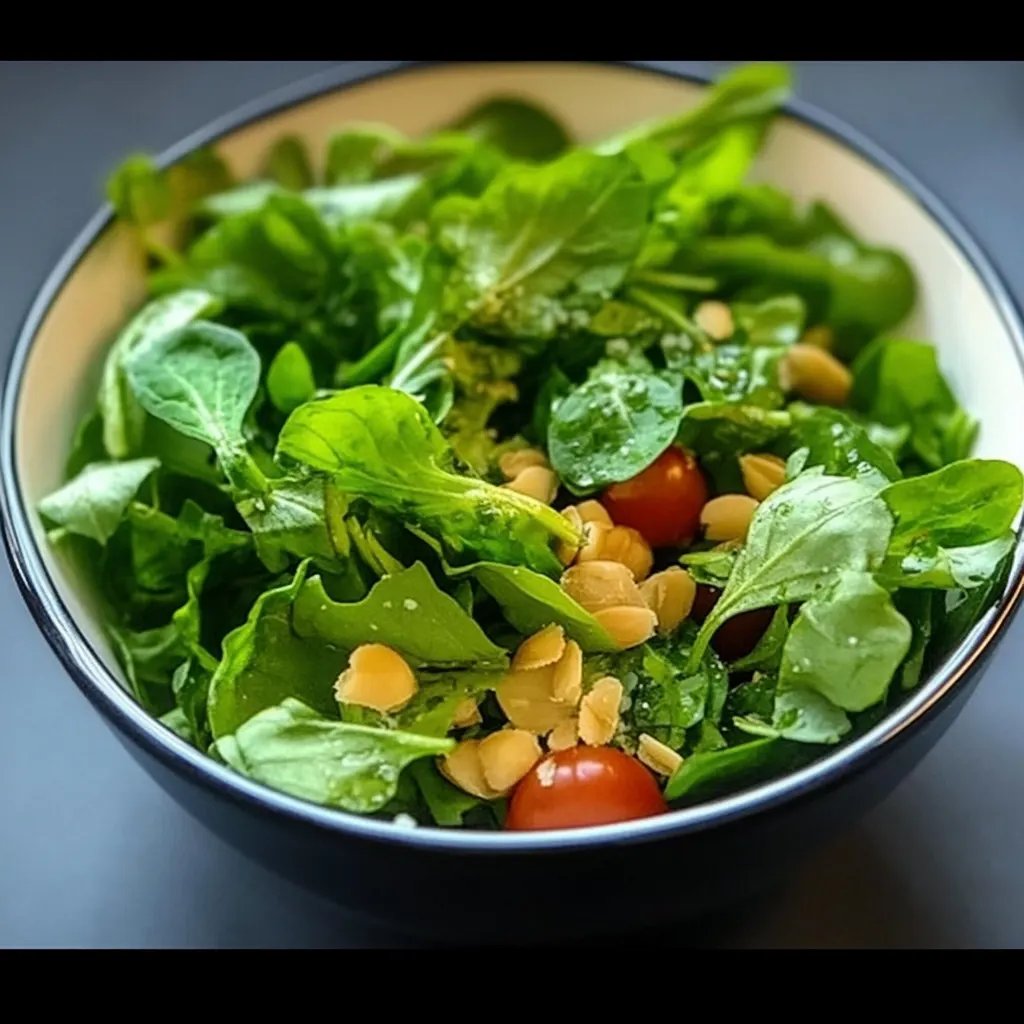 Salat mit selbstgemachten Honig-Senf-Dressing – vegan ohne Honig