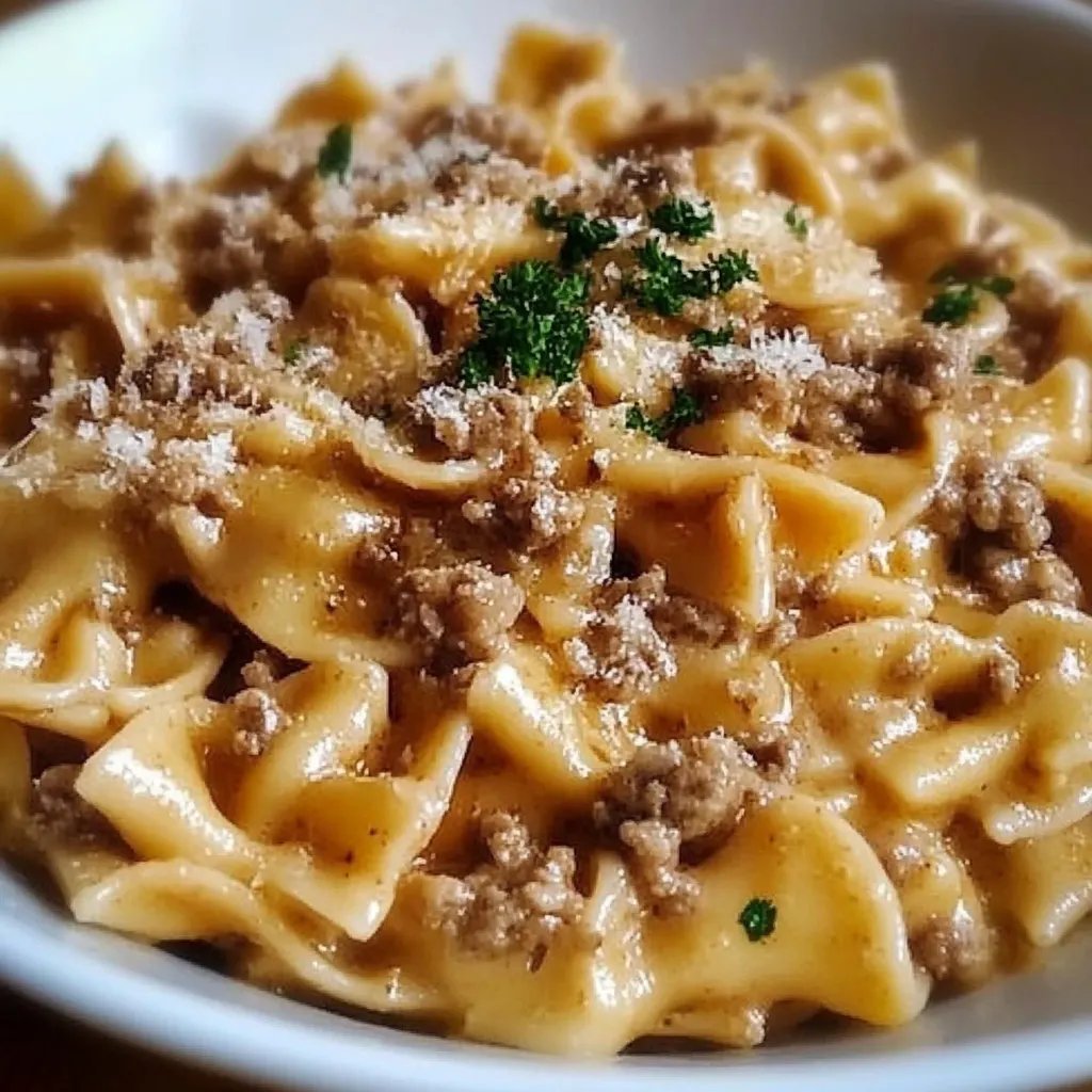 Krämig pasta med nötkött, parmesan och vitlök: Ett fantastiskt ultimat recept