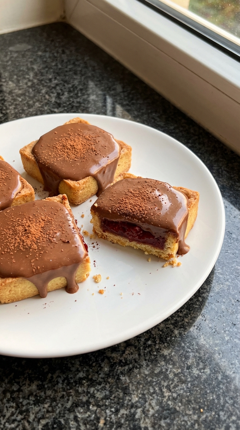 Erdbeer Schoko Tarte Quadrate​