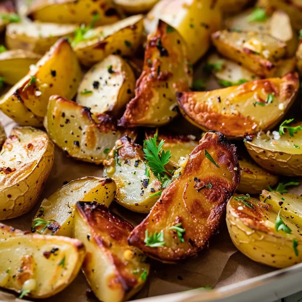 Gebratene Kartoffeln mit Speck und Rosenkohl