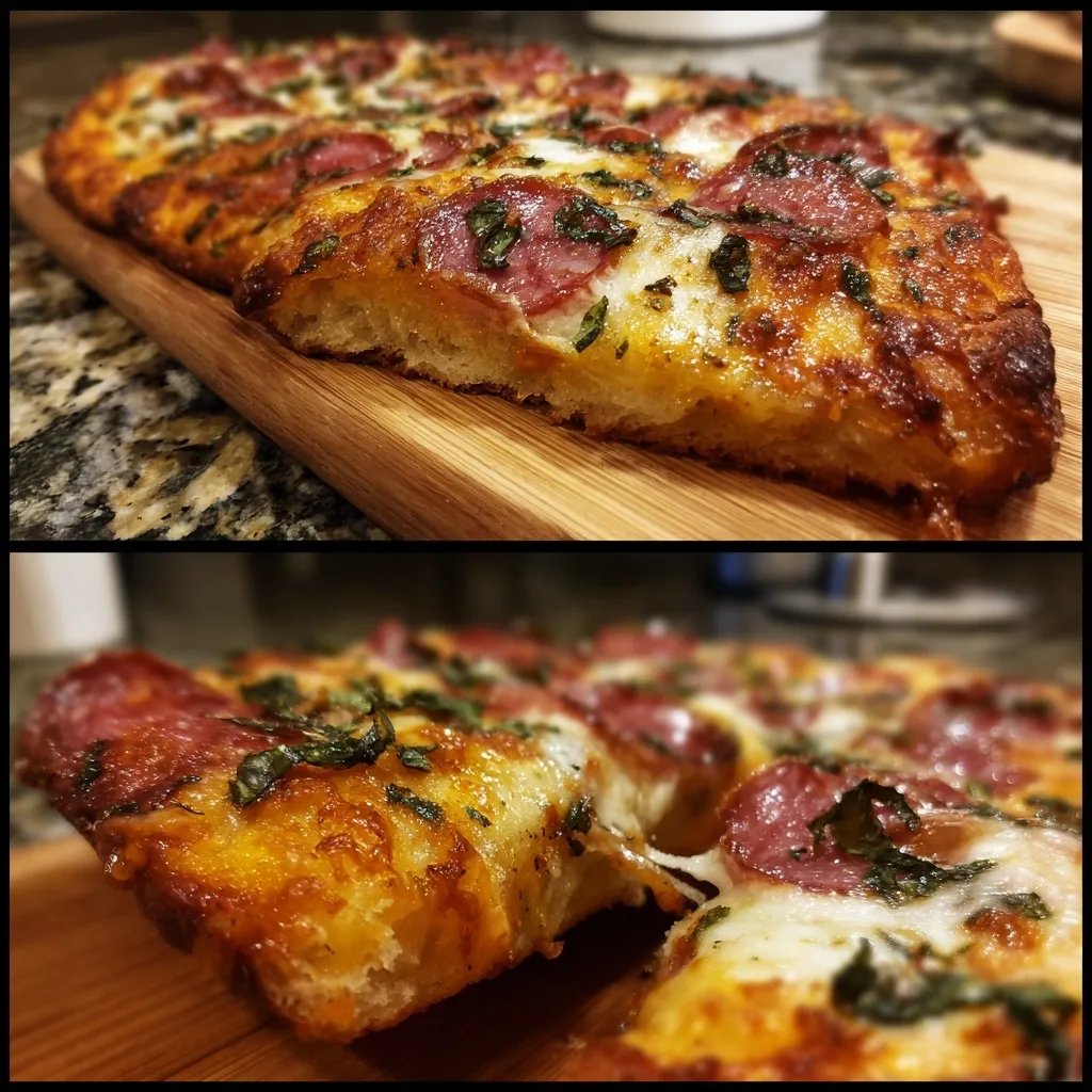 Blechpizza Mit Salami