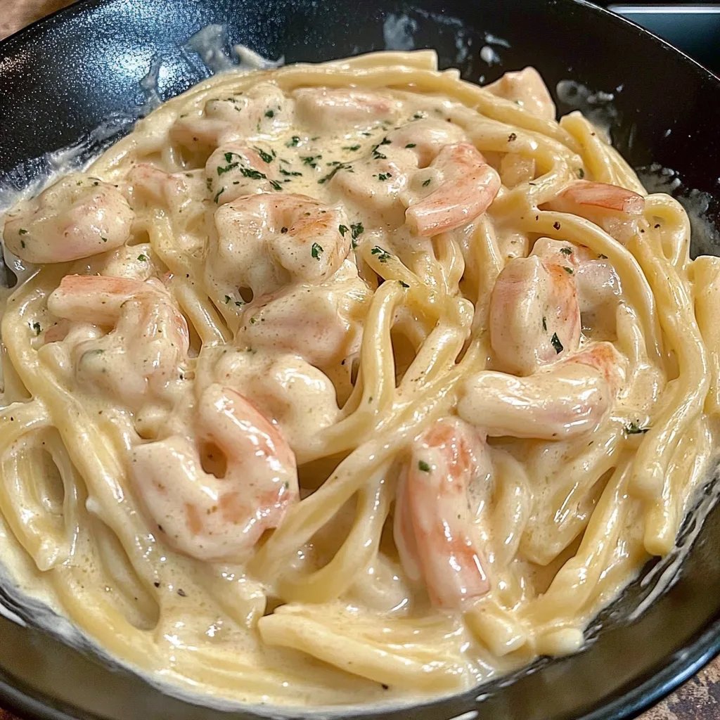 Räk Fettuccine Alfredo i en Panna: Ett fantastiskt ultimat recept