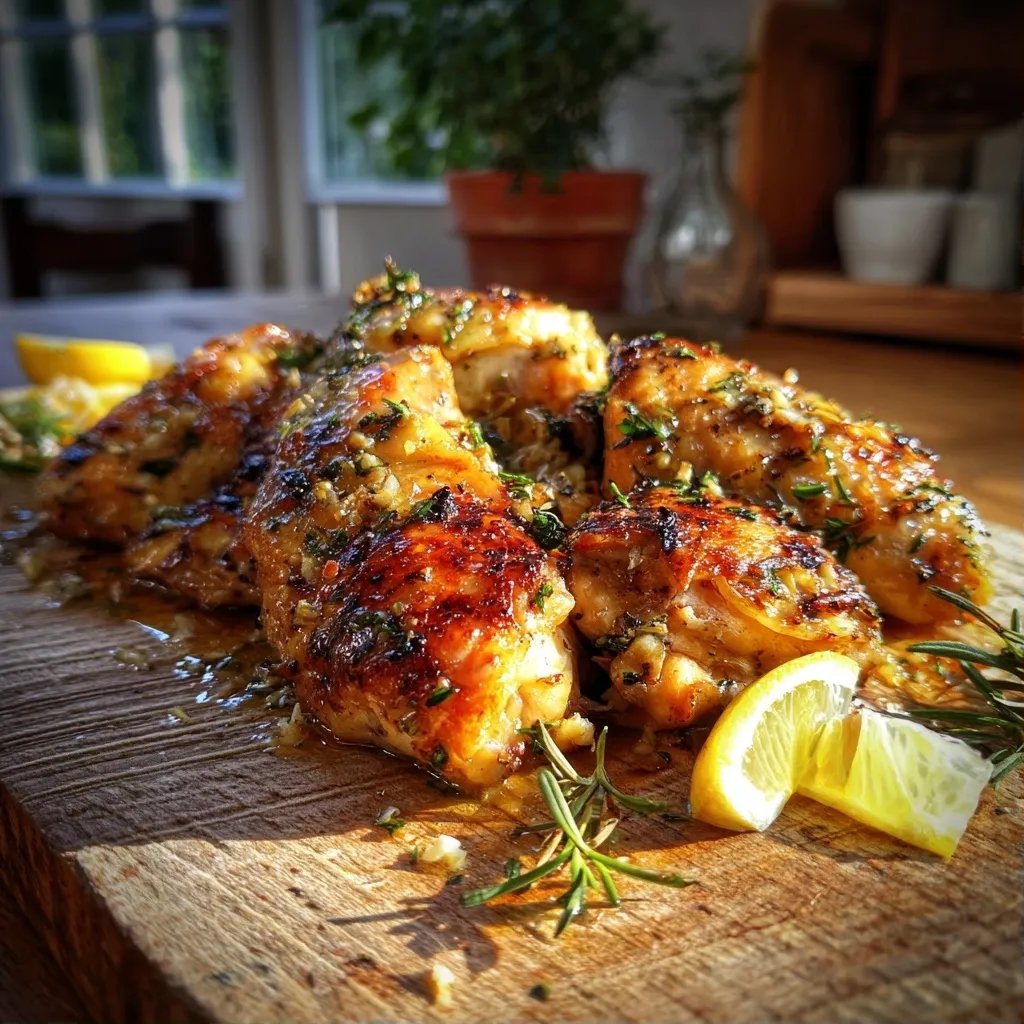 Zitronen Knoblauch Hähnchen