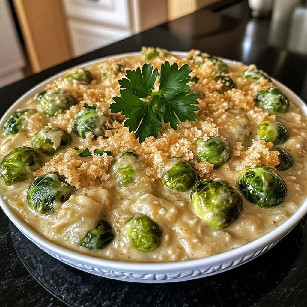 Rosenkohl in Frischkäse Senfsauce