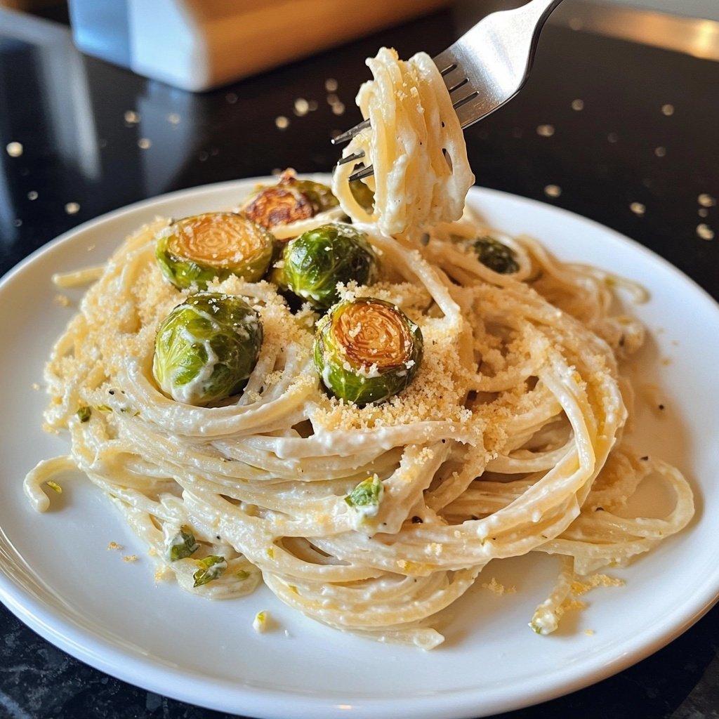 Spaghetti mit Rosenkohl