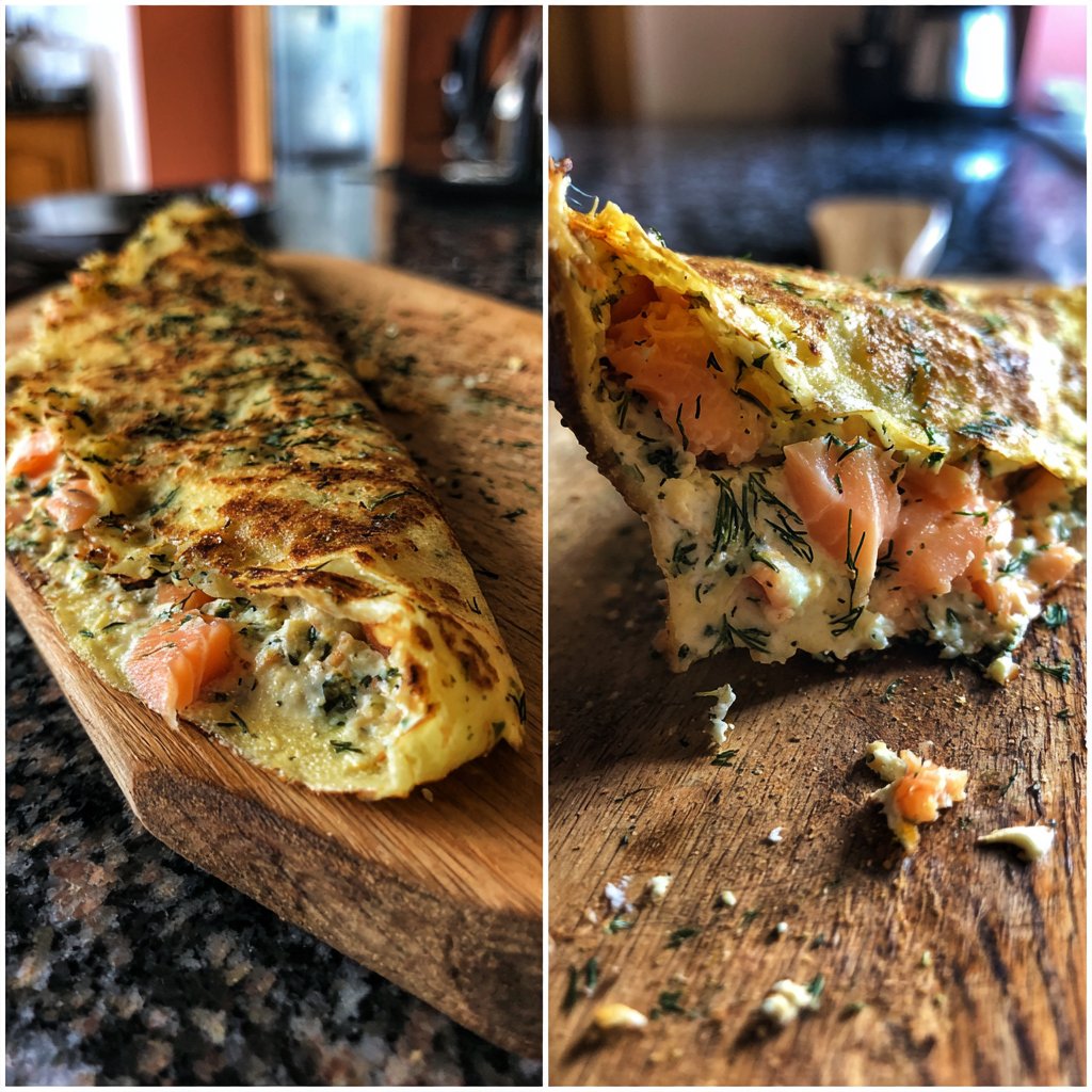 Herzhafter Lachs-Crêpe
