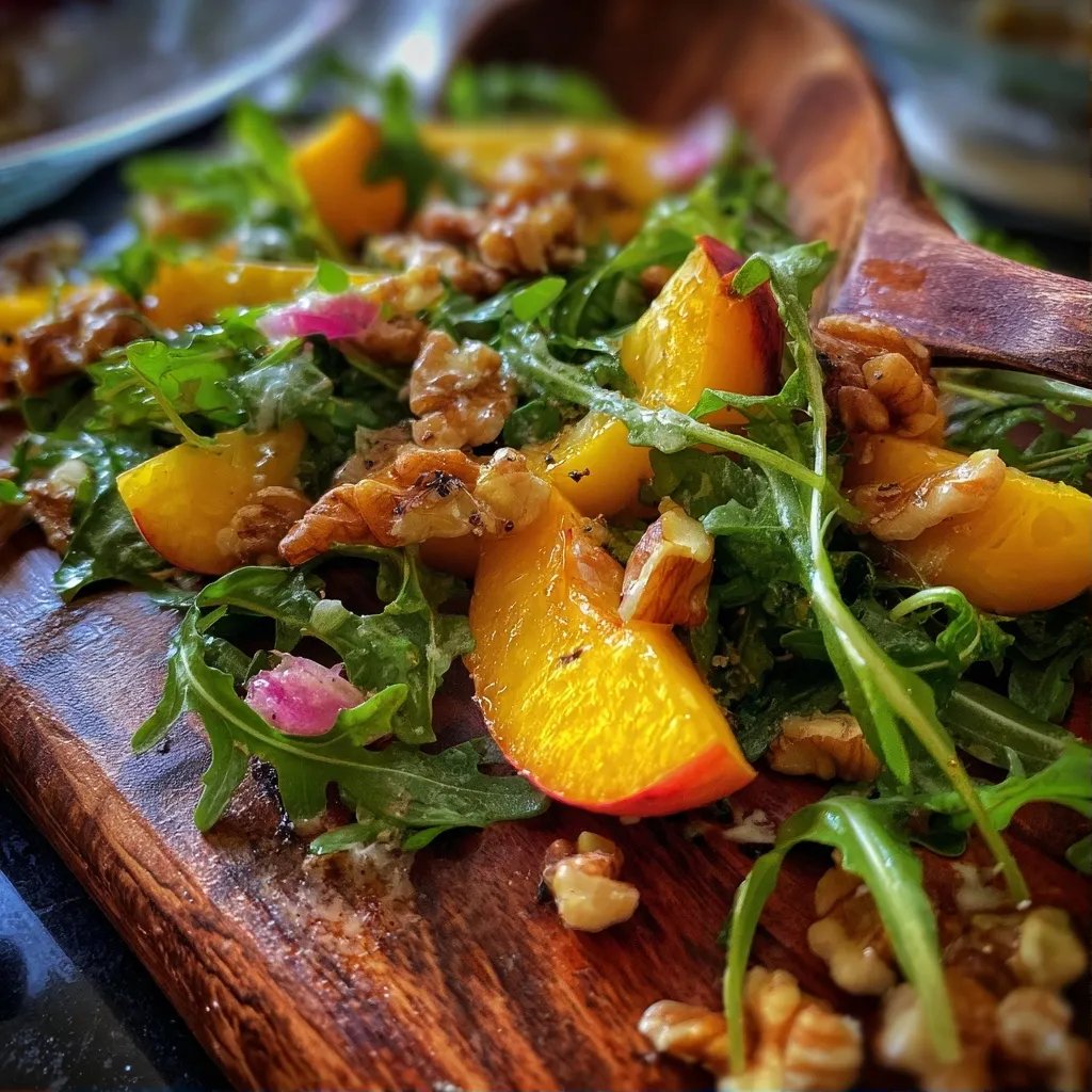 Rucola Pfirsich Salat