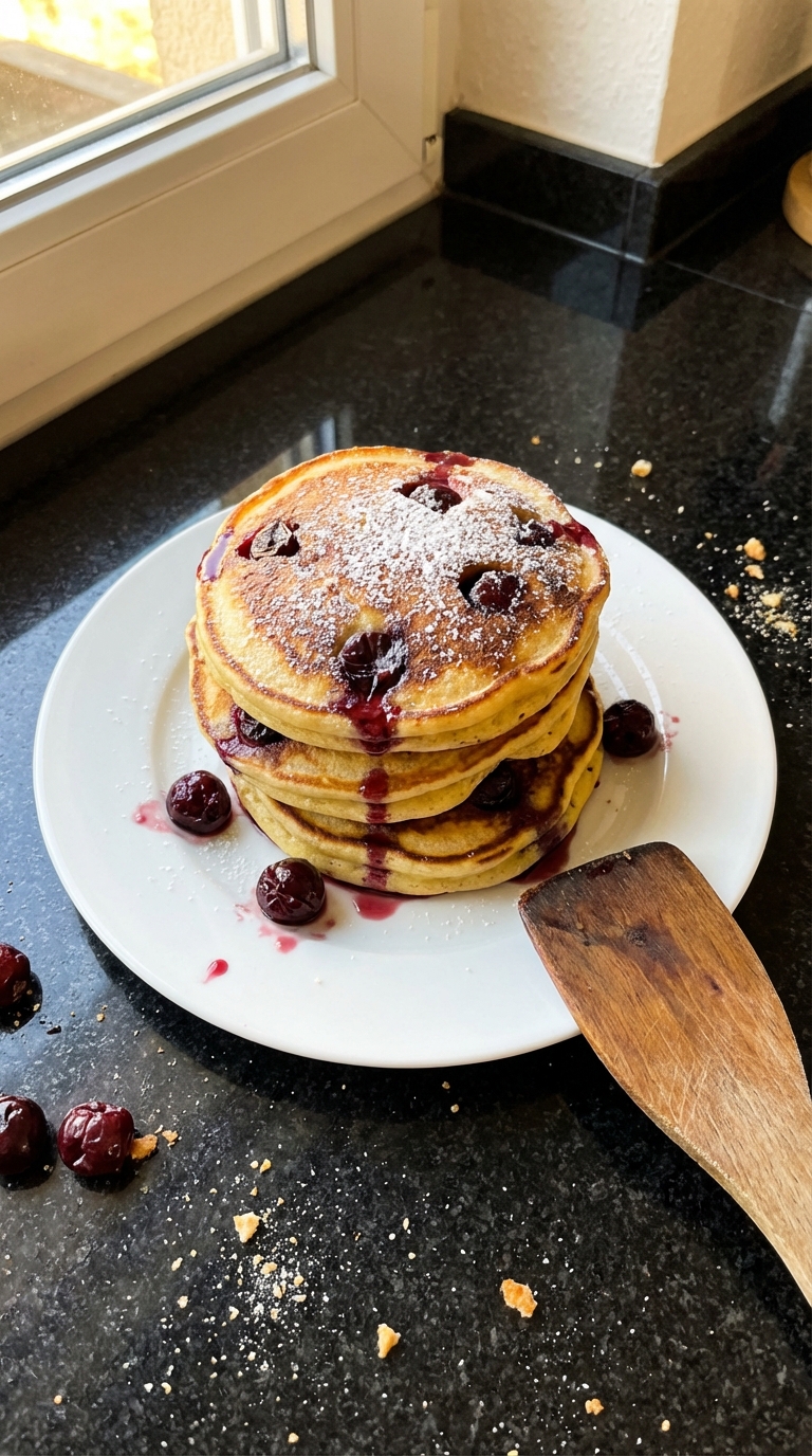 Füllige Kirsch Pfannkuchen