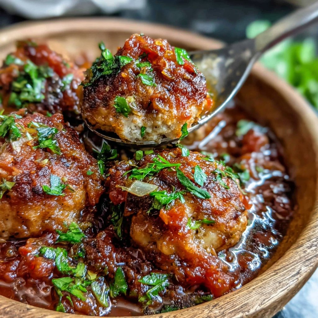 Türkische Putenfleischbällchen in Tomatensoße