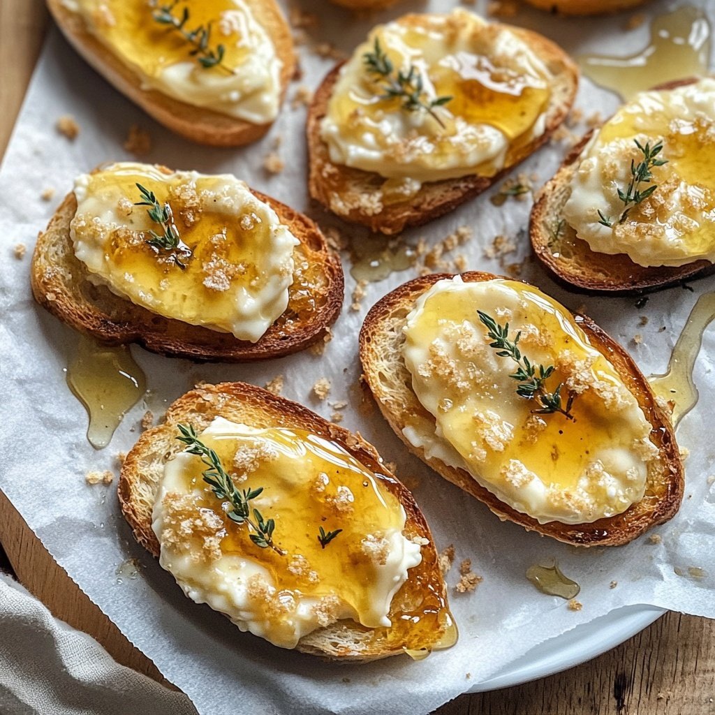 Ziegenkäse Honig Crostini