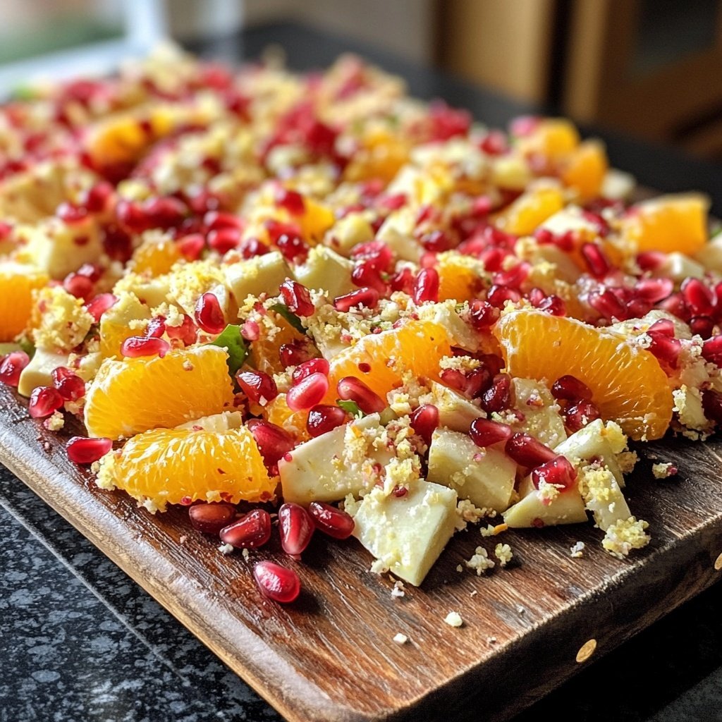 Orangen-Rotkohl-Salat mit Granatapfelkernen
