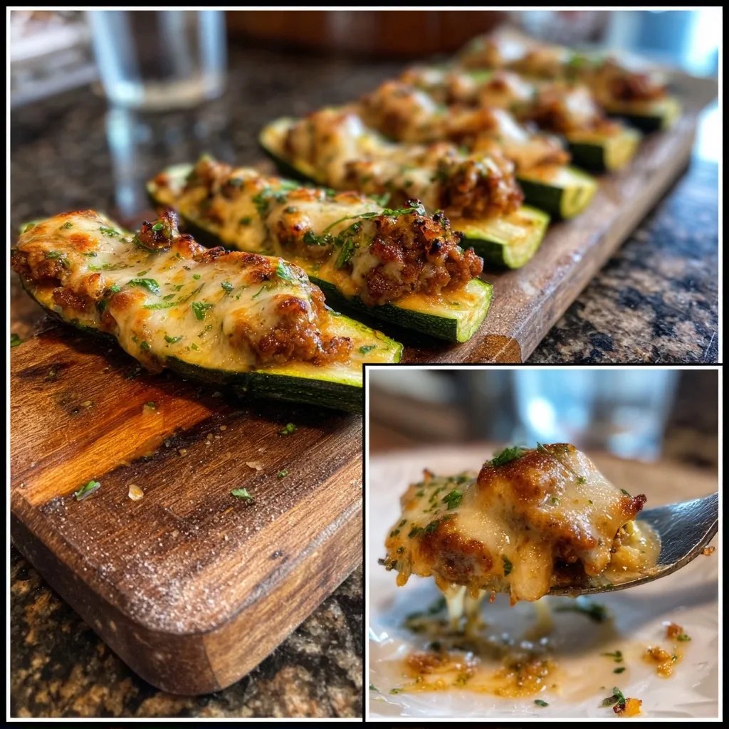 Zucchini Schiffchen Hackfleisch