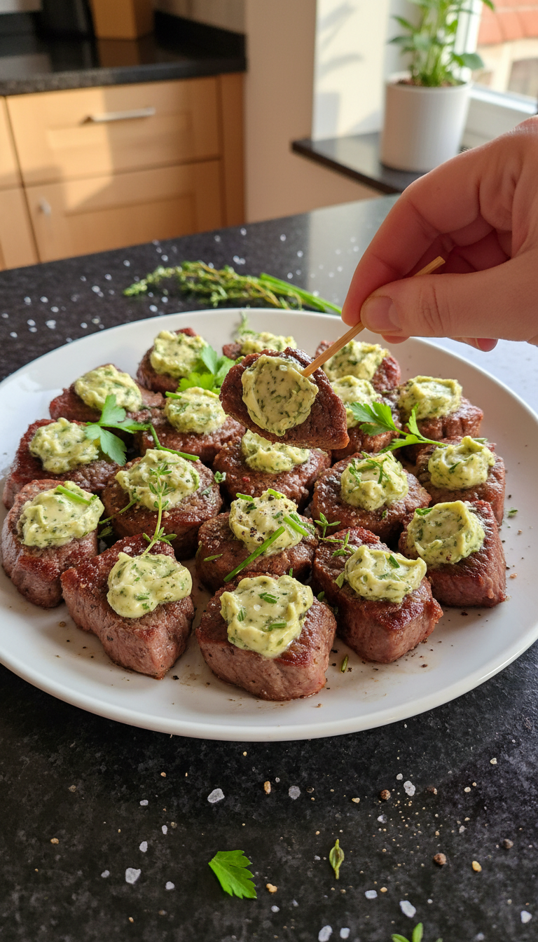 Kräuterbutter Filet Mignon Häppchen​