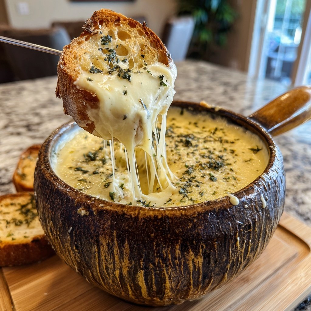 Herzhaftes Kräuter Fondue Vergnügen