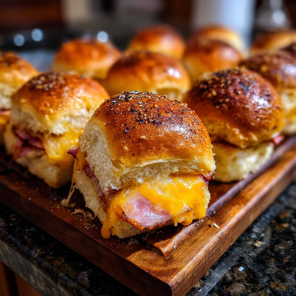 Gebackene Schinken & Käse Sliders