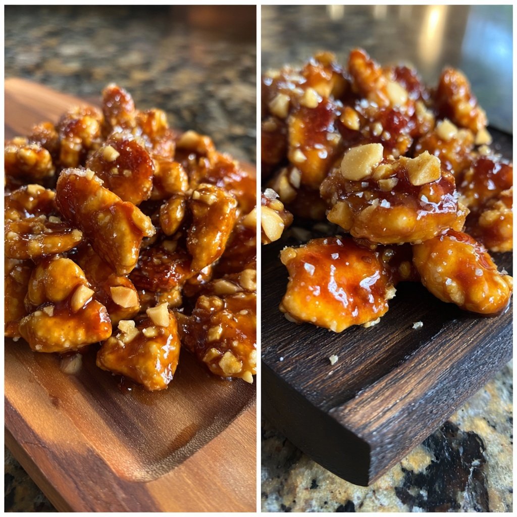 Gebrannte Mandeln mit Ahornsirup-Glasur