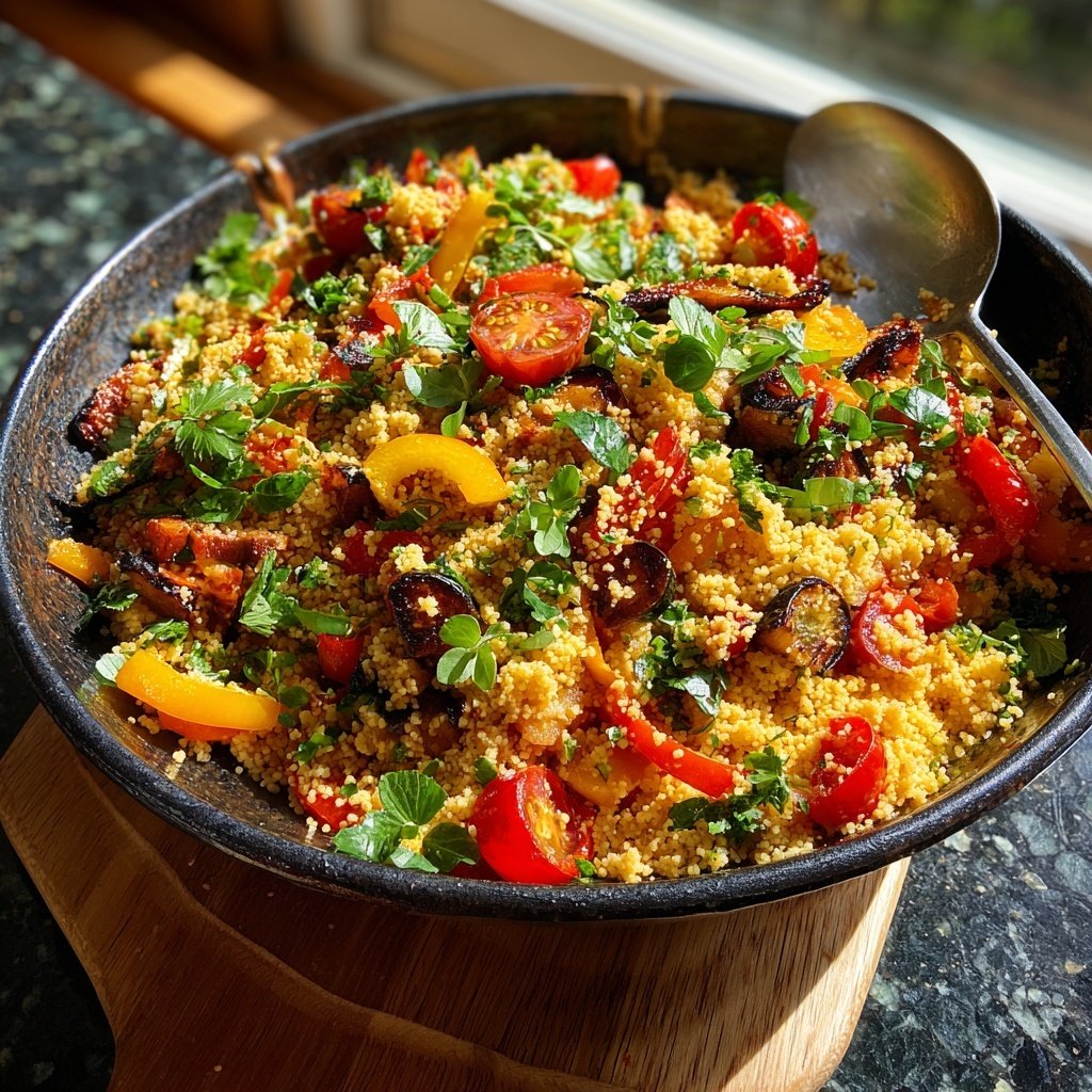 Couscous Salat mit Gegrilltem Gemüse