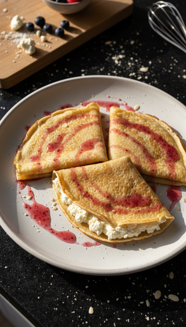 Keto Crepes mit Ricotta
