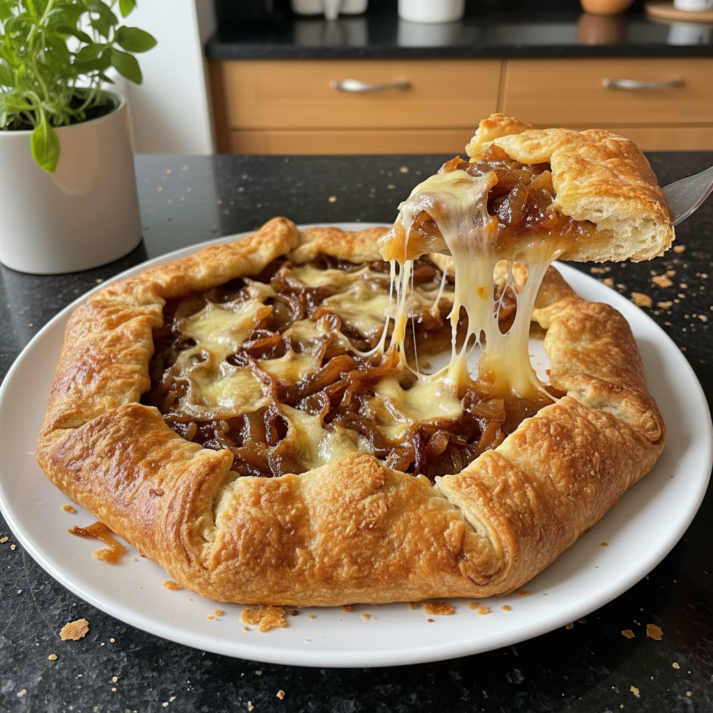 Herzhafte Karamellisierte Zwiebel Galette