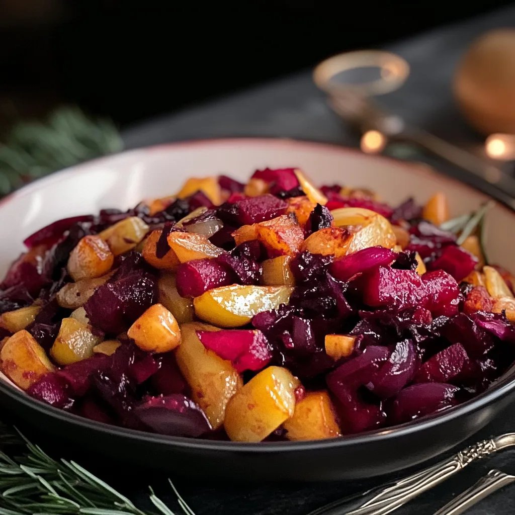 Weihnachtlich marinierter Rotkohl