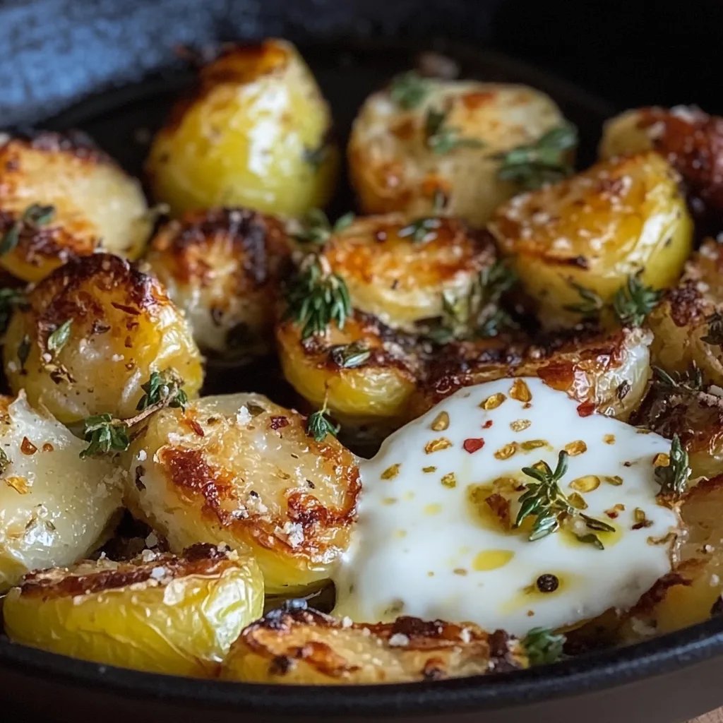 Rosenkohl aus dem Ofen mit Zitrone, Knoblauch & Parmesan