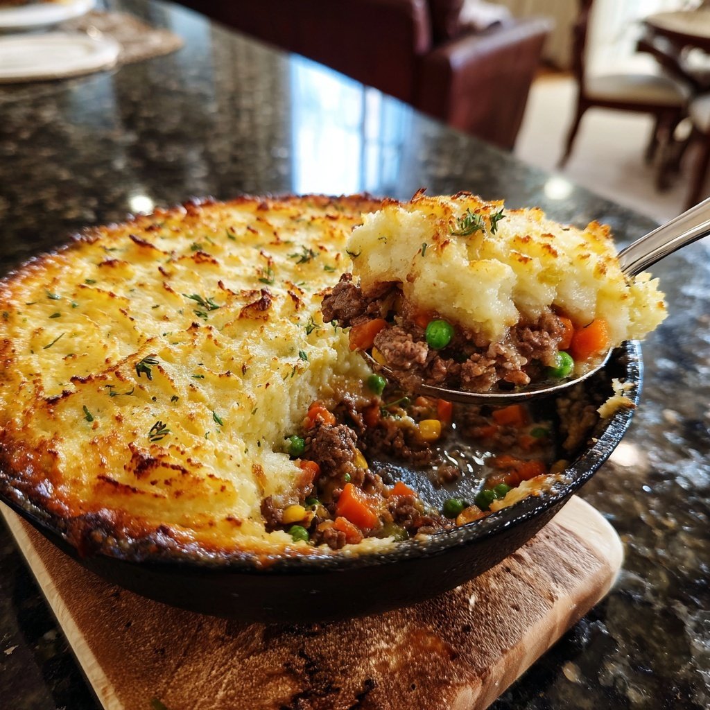 Rustikaler Rindfleisch-Schäferschmaus