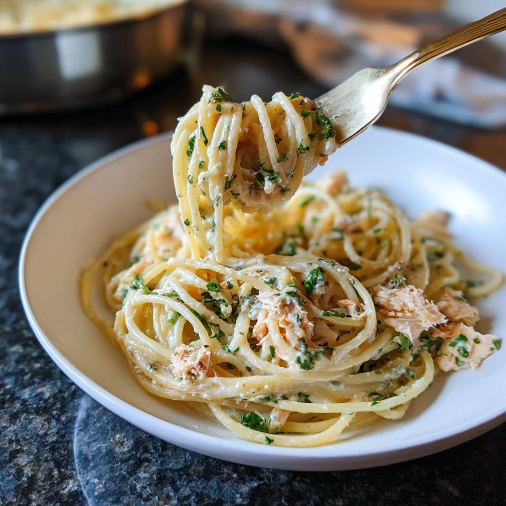 Cremige Lachs-Spaghetti-Delight