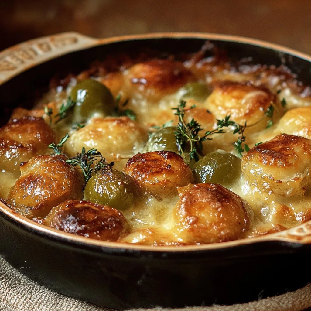 Rosenkohl-Kartoffel-Gratin