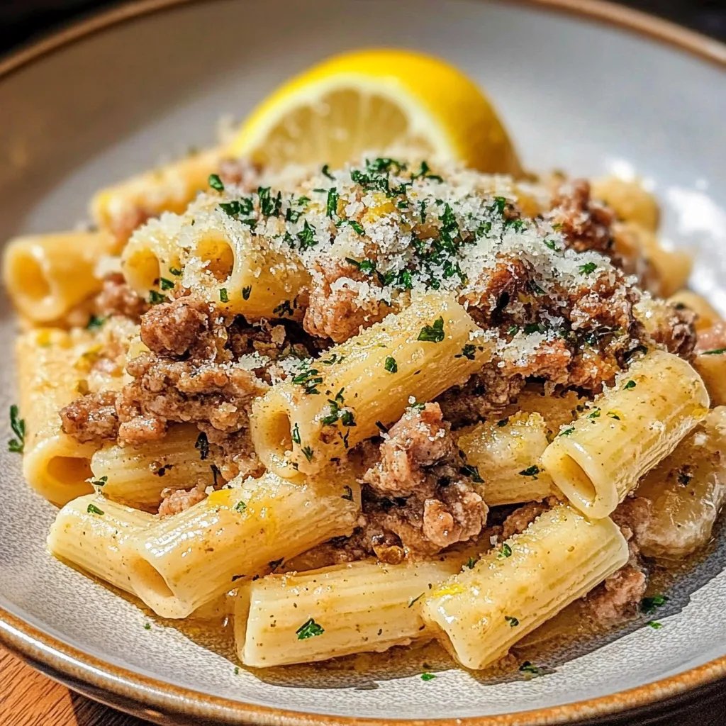Saucy Sausage and Lemon Pasta: Ett fantastiskt och ultimativt recept