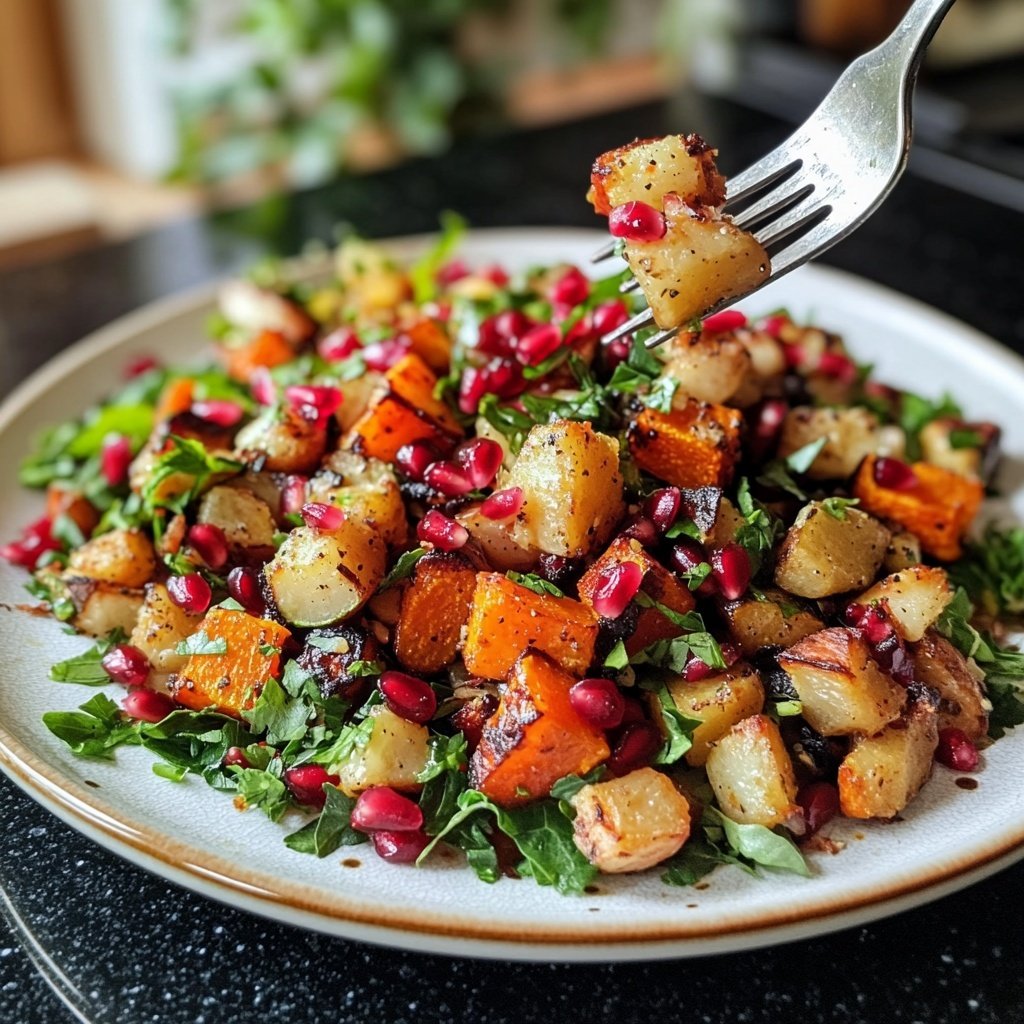 Winterlicher Gesund-&-Leicht-Quinoasalat mit Ofengemüse