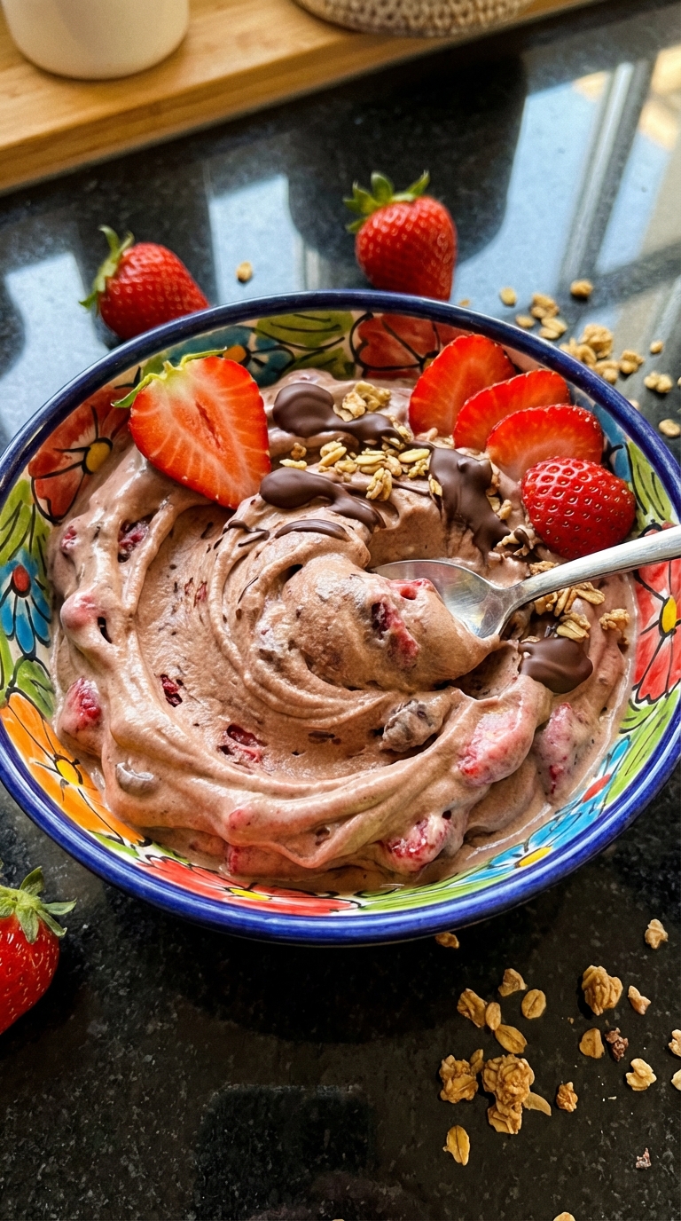 Schoko Erdbeer Frozen Joghurt​