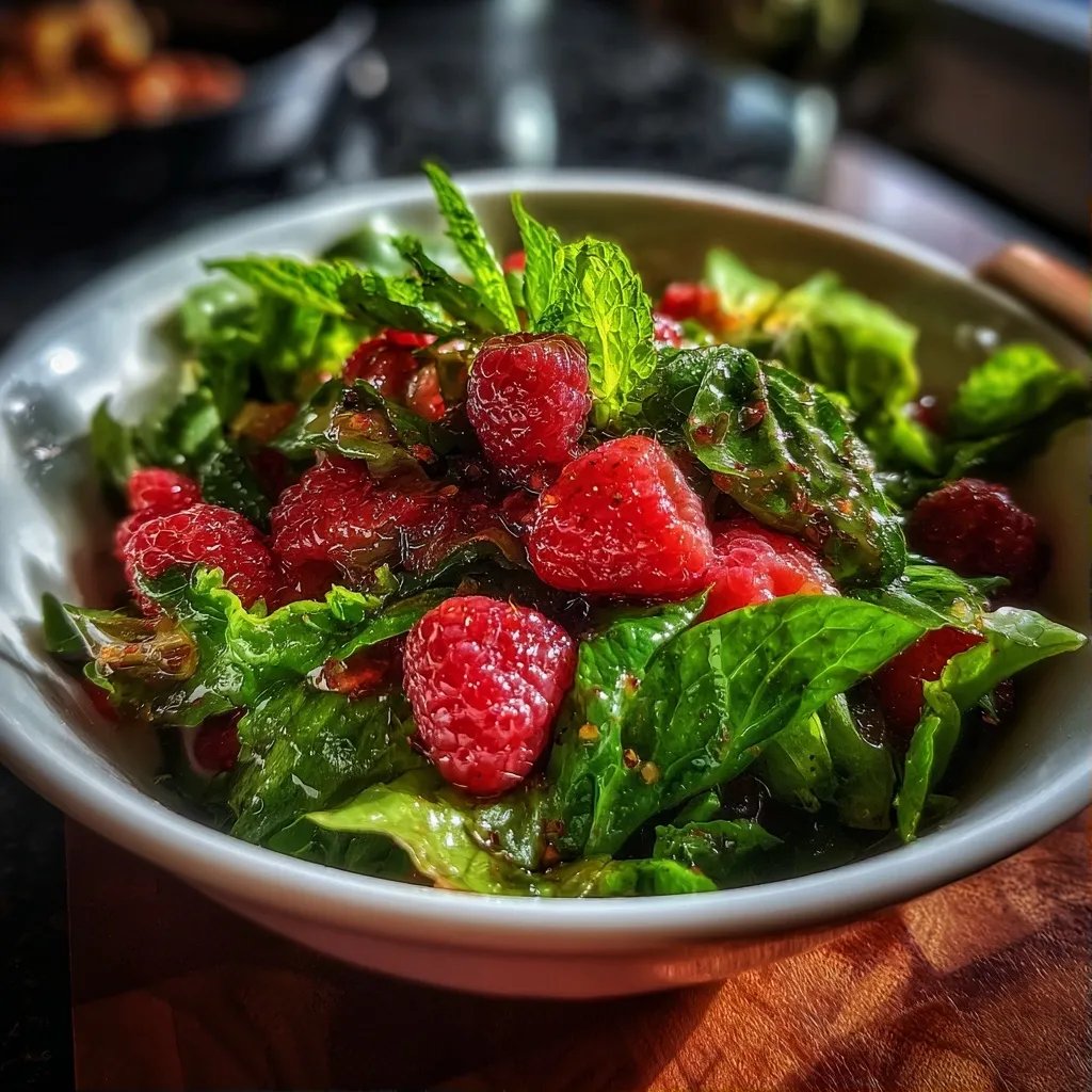 Feldsalat Himbeere Salat